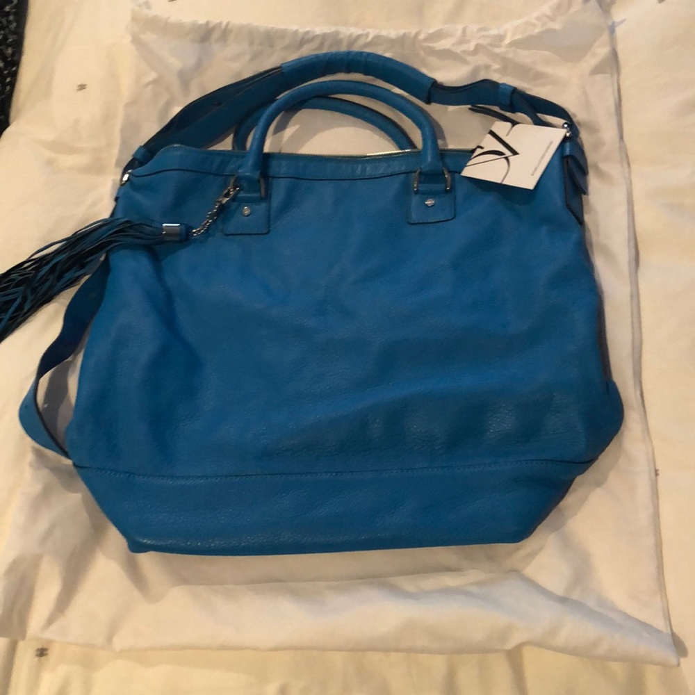 DVF Drew Bucket Tote in Peacock